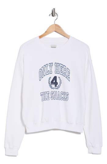 Kensie Easy Graphic Sweatshirt In White