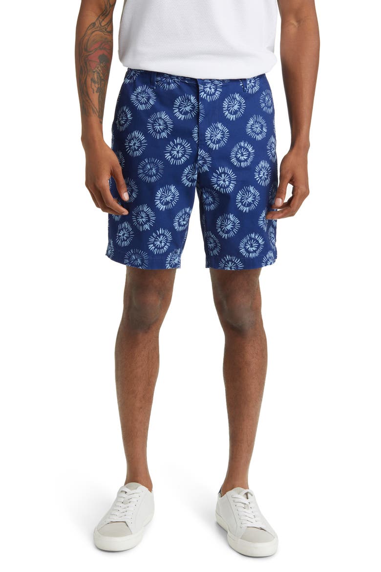 Wanderer Print Chino Shorts, Main, color, LOCAL BLUE MULTI
