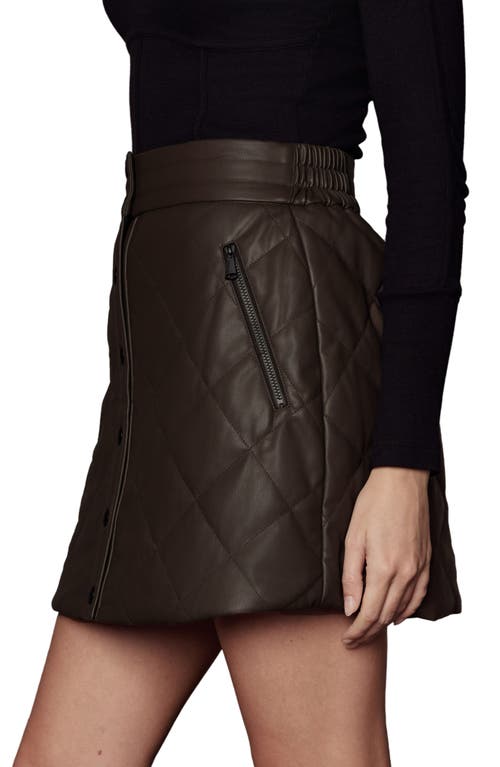 Alp N Rock Emilia Quilted Faux Leather Miniskirt In Black
