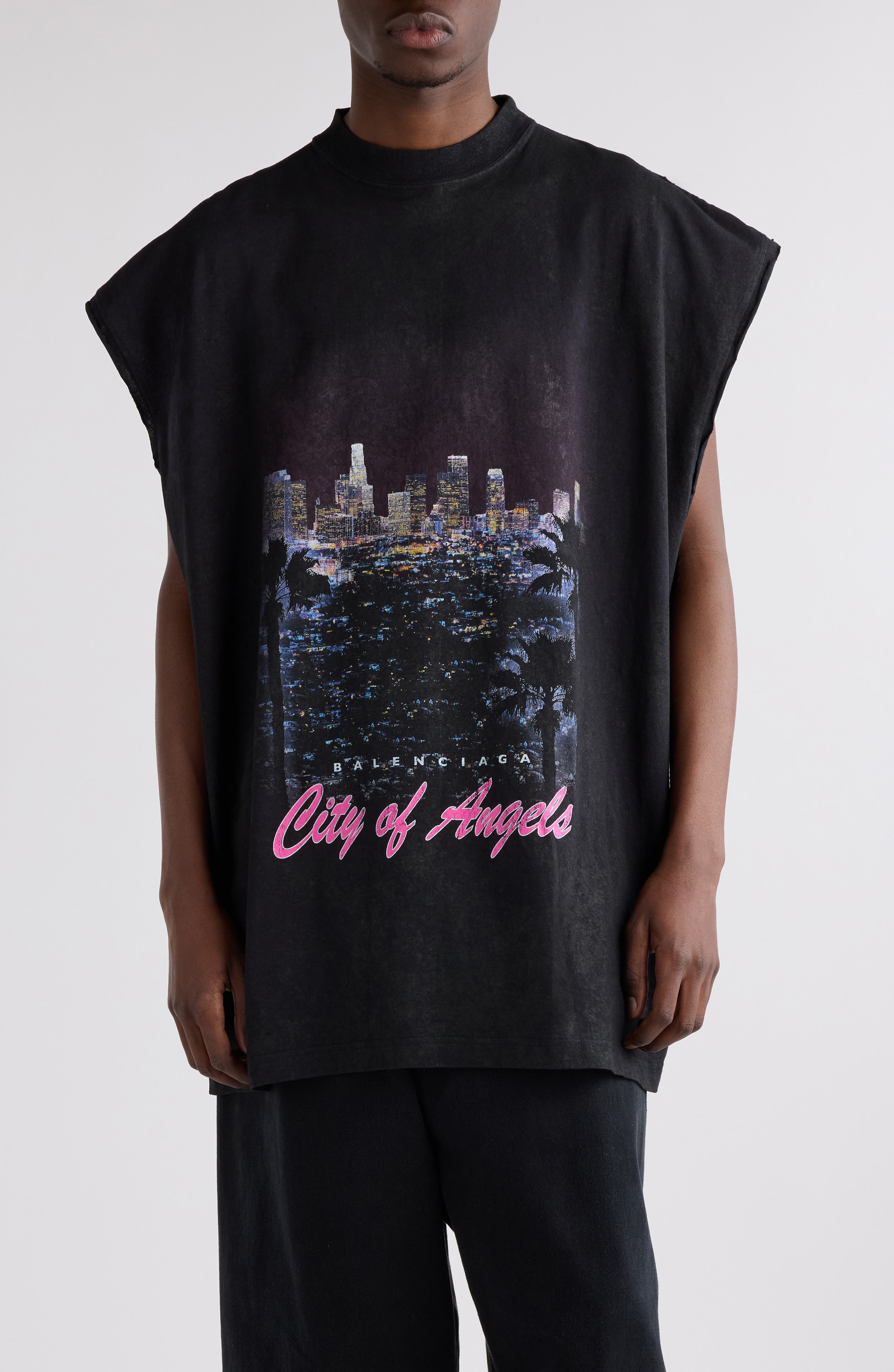 Balenciaga Sleeveless Graphic T-Shirt (Men) | Nordstrom