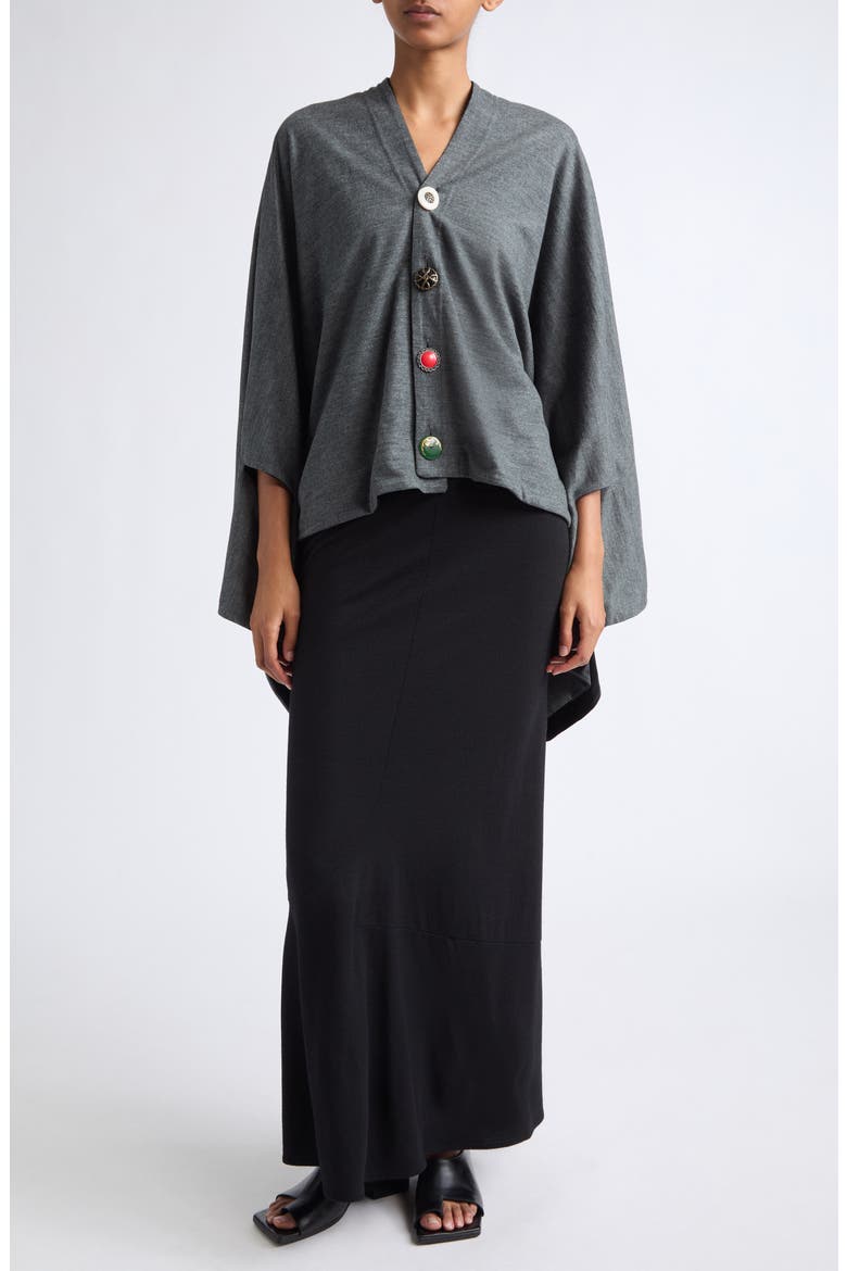 Wool Jersey Maxi Skirt, Alternate, color, BLACK