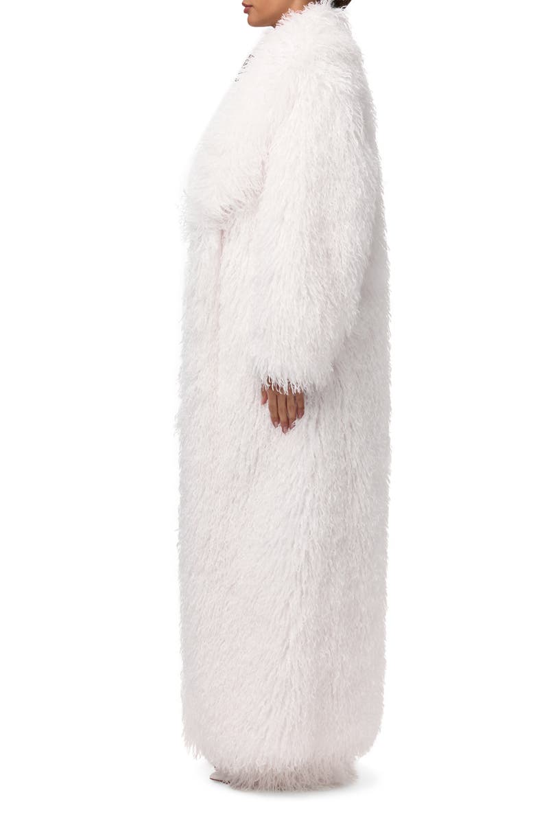 Naked Wardrobe Faux Shearling Coat, Alternate, color, Bone