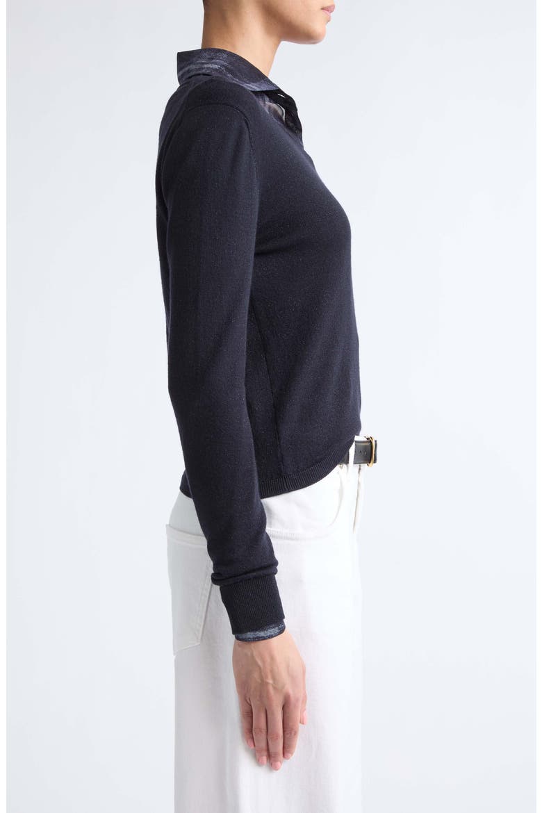 Wool Blend V-Neck Sweater, Alternate, color, 11 BLUE