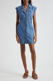 Veronica Beard Jax Sleeveless Denim Minidress