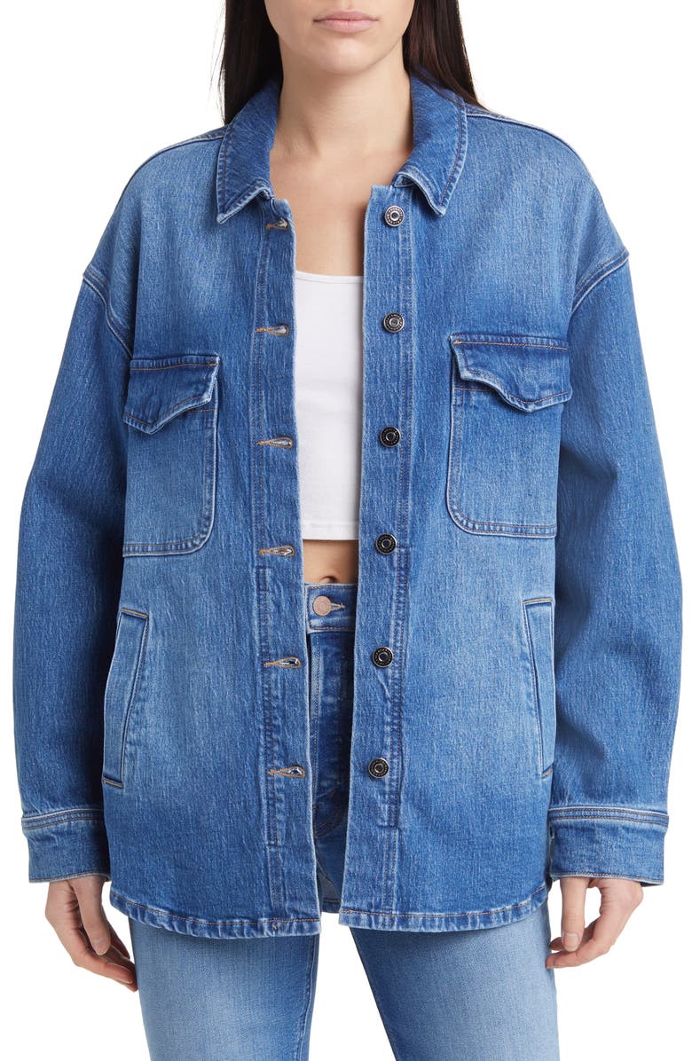 Favorite Daughter The David Denim Shirt Jacket, Main, color, Inez
