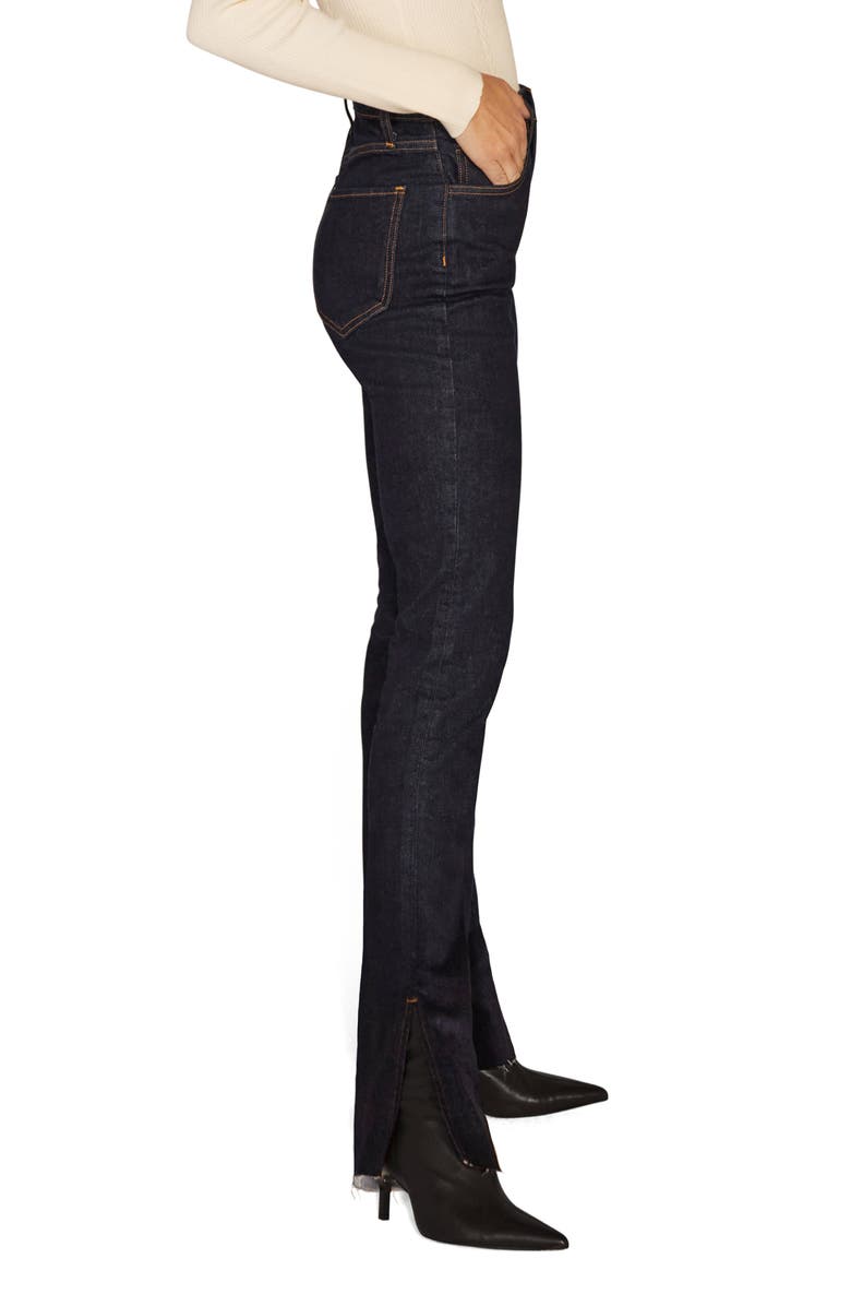 Favorite Daughter Valentina High Waist Split Hem Raw Stretch Bootcut Jeans, Alternate, color, 