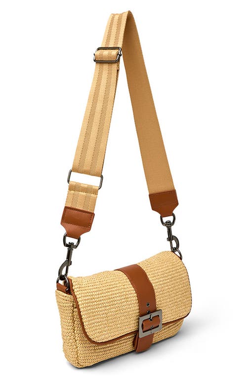 Think Royln Socialite Crossbody Bag In Dune Raffia