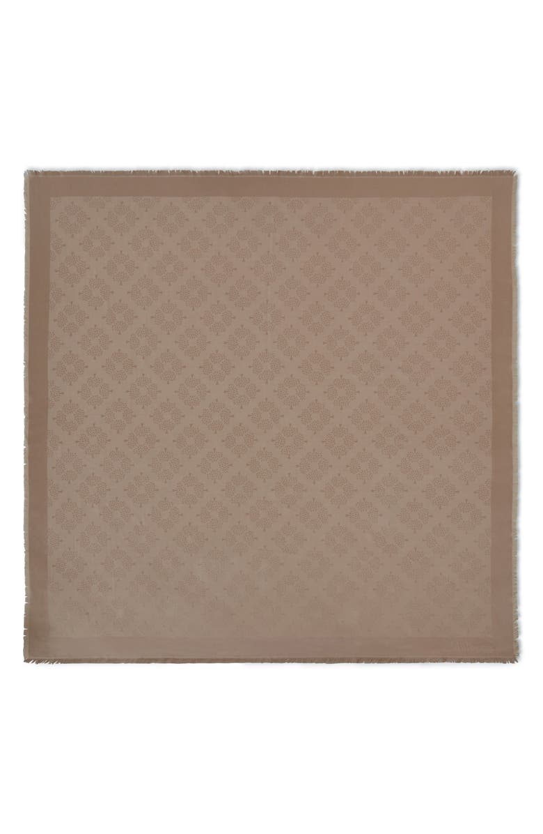 Mulberry Tree Jacquard Silk & Organic Cotton Scarf, Main, color,