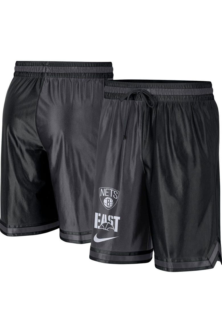 Men's Nike Black/Anthracite Brooklyn Nets Courtside Versus Force Split DNA Performance Shorts, Main, color, Black