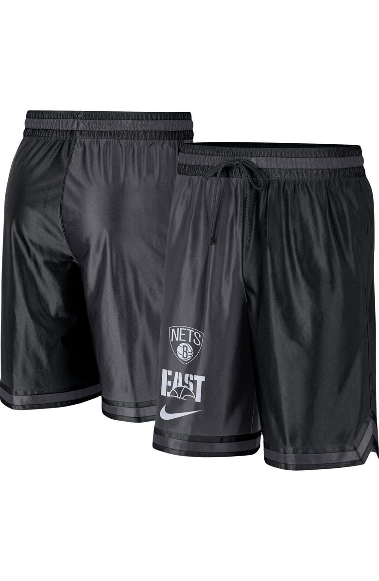 Nike Men's Nike Black/Anthracite Brooklyn Nets Courtside Versus Force Split DNA Performance Shorts, Main, color, Black