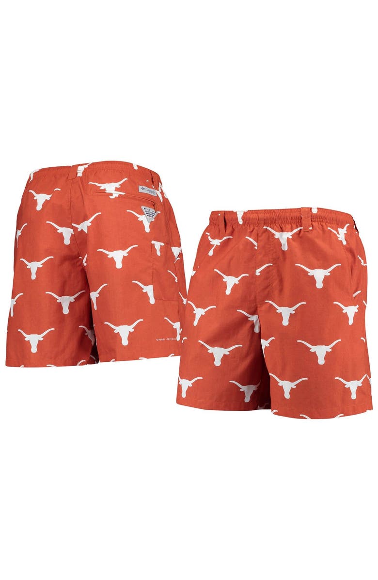 Columbia Men's Columbia Texas Orange Texas Longhorns PFG Backcast II Omni-Shade Hybrid Shorts, Main, color, Burnt Orange