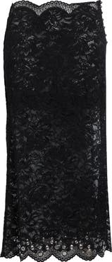 Rabanne Sheer Lace Midi Skirt