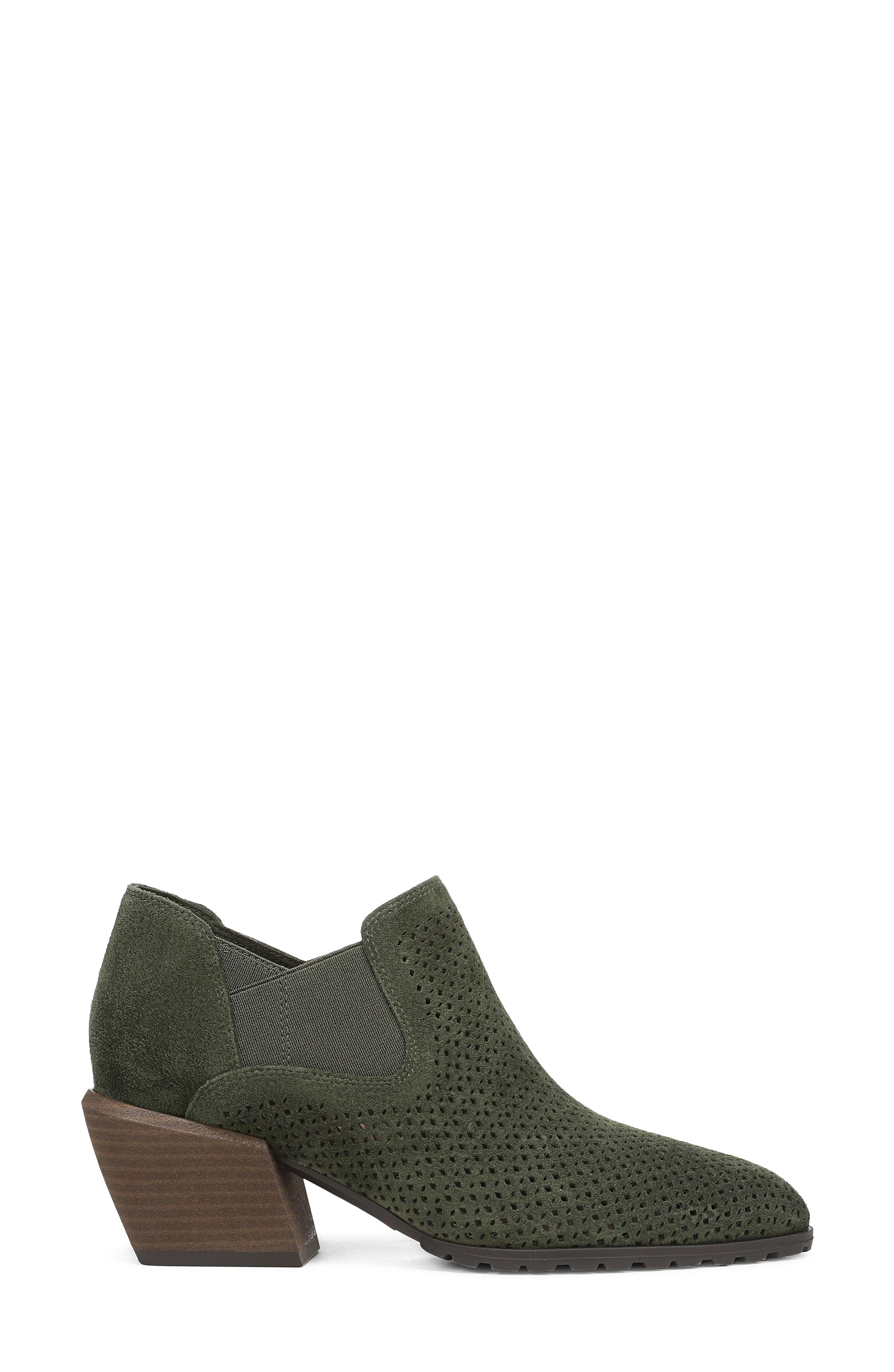 Bethany Perforated Bootie, Alternate, color, OLIVE MOSS SUEDE