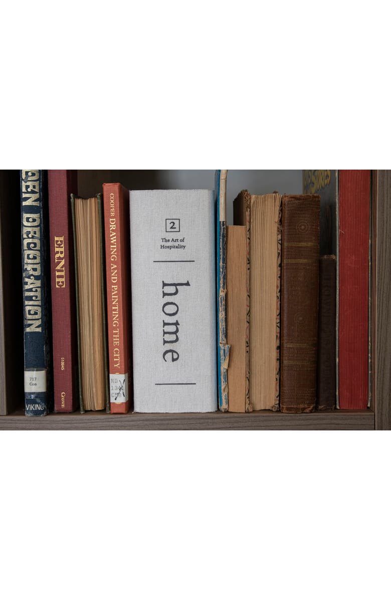 Foreside Home and Garden Faux Book 8x6" Lidded Decorative Wood Storage Box, Main, color, White