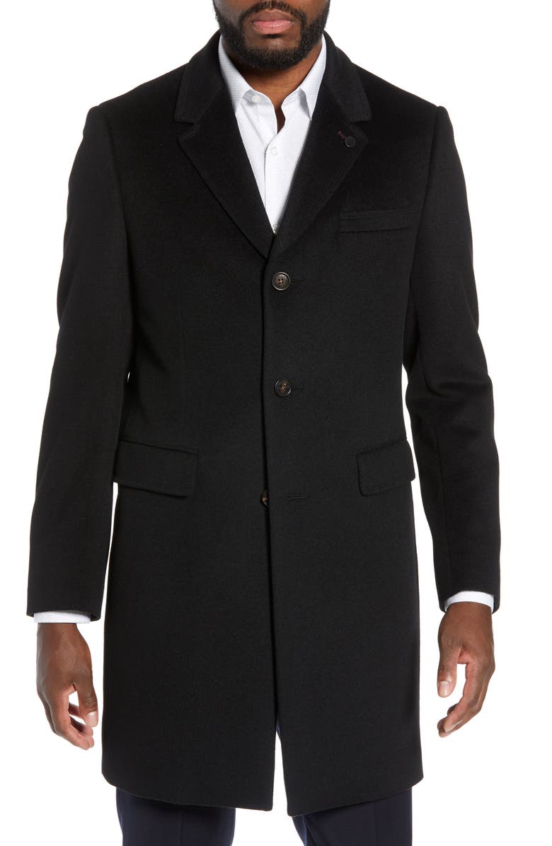 Ted Baker London Swish Wool & Cashmere Overcoat, Main, color, 