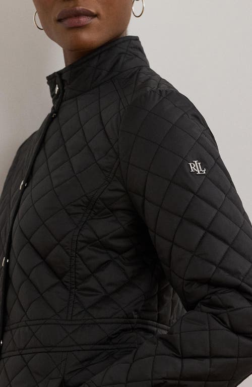 Shop Ralph Lauren Lauren  Quilted Jacket In Black