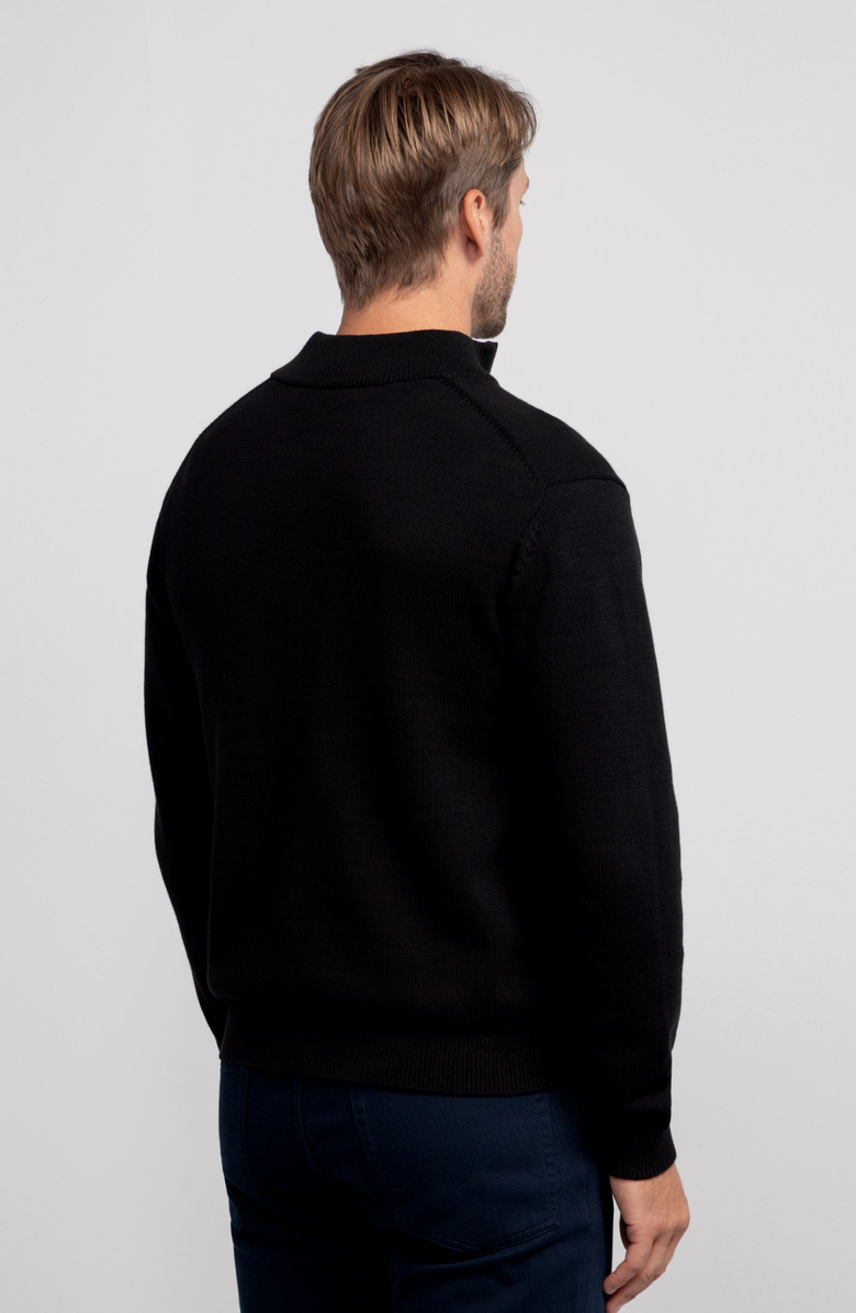 Jack Archer Jetsetter Quarter-Zip Sweater, Alternate, color, True Black