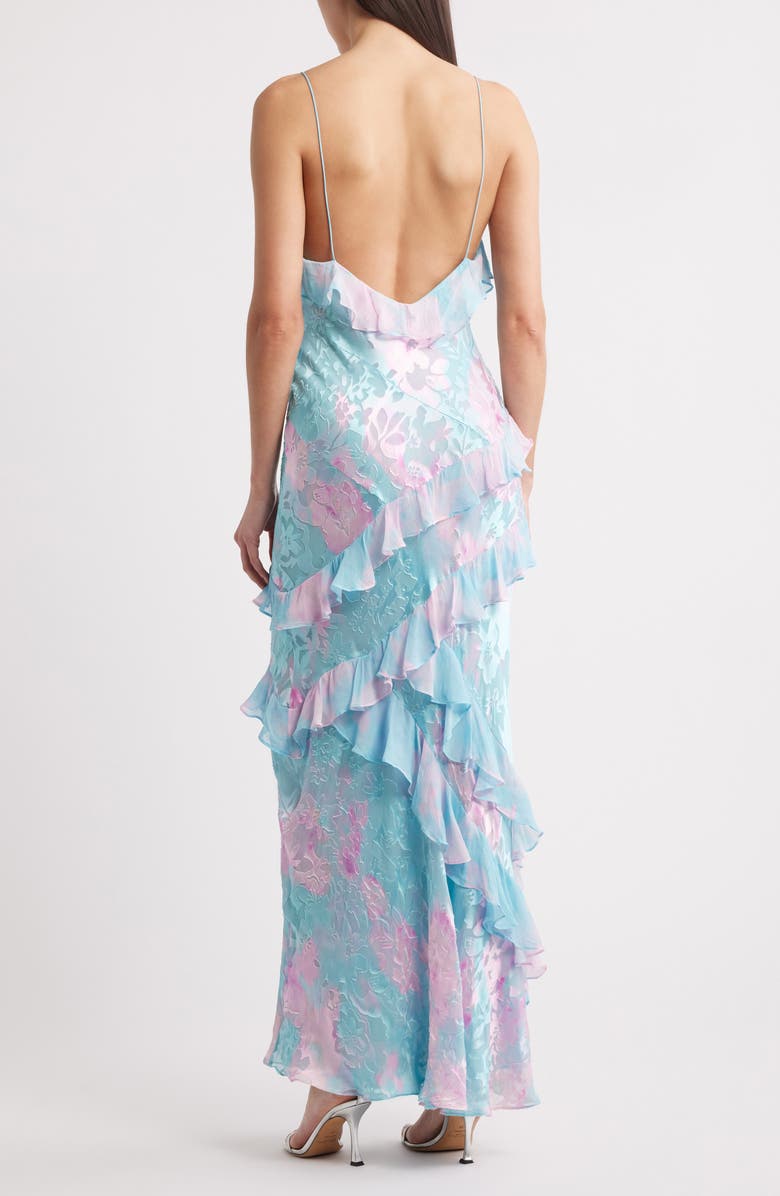 LoveShackFancy Rialto Ruffle Maxi Cocktail Dress, Alternate, color, 