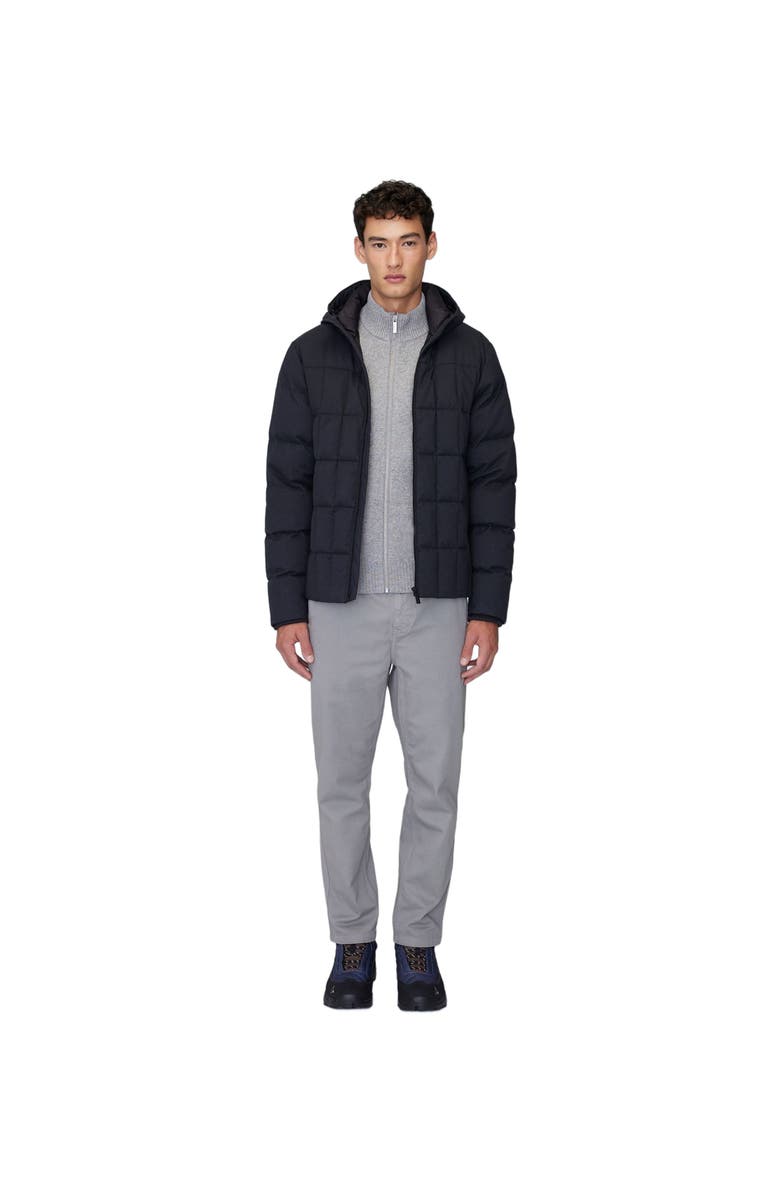 Quartz Co. LEO | Lightweight Hooded Down Jacket, Alternate, color, Black