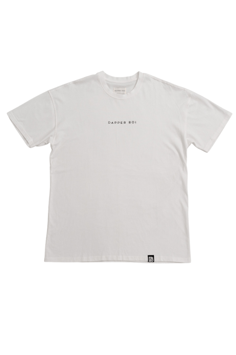 White Essential Drop Shoulder Tee, Main, color, White