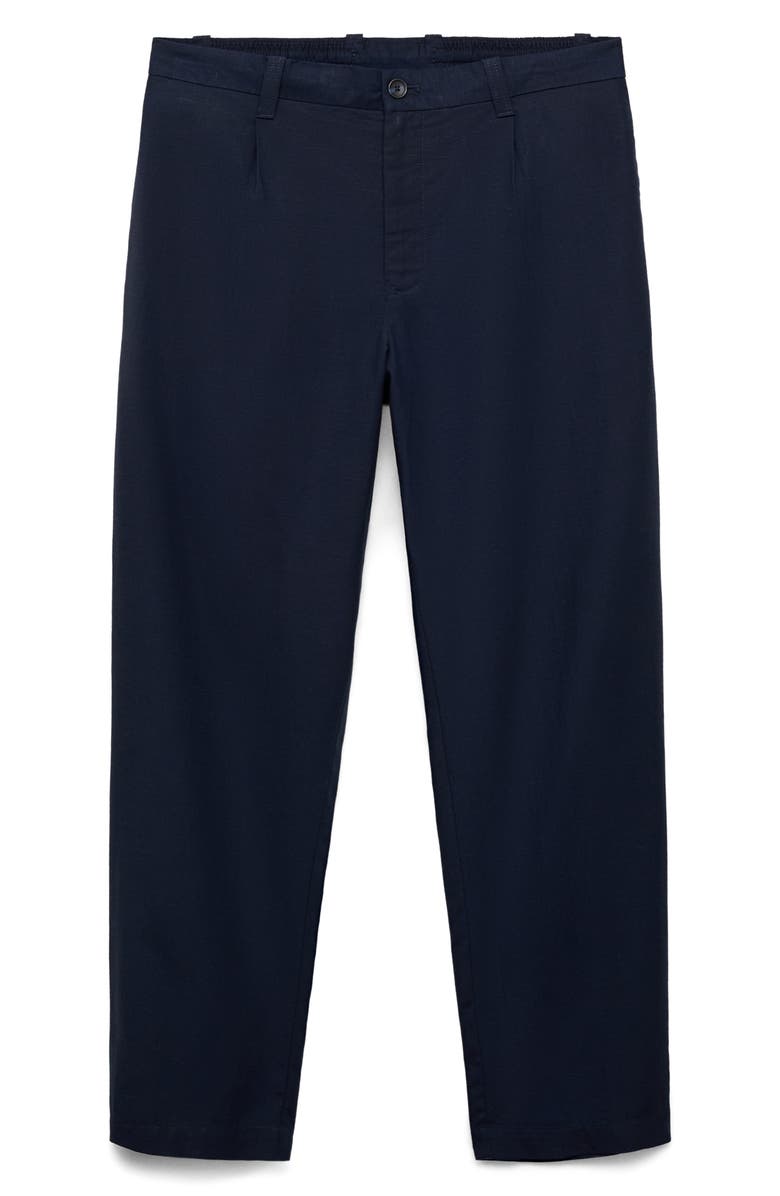 MANGO Regular Fit Pants, Alternate, color, Dark Navy