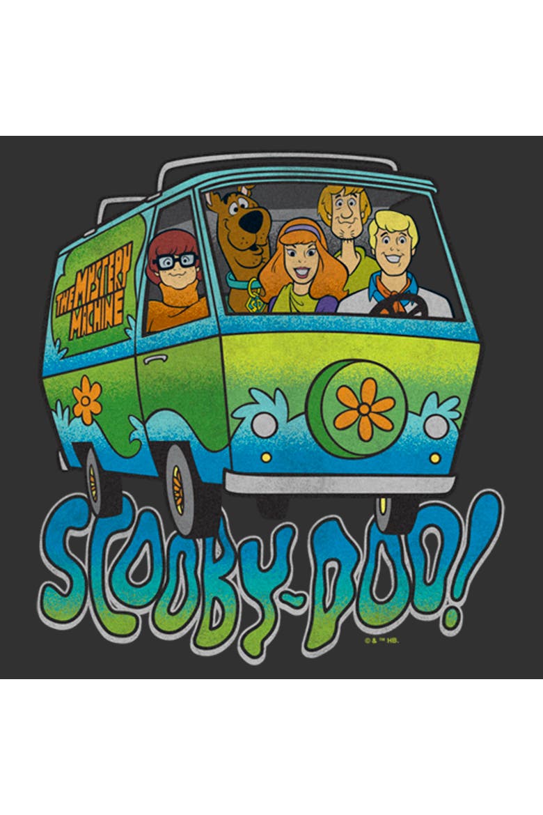 Men's Scooby Doo Colorful Van Shot  Graphic T-Shirt, Alternate, color, Charcoal Heather