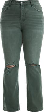 Bayeas Emily High Waist Distressed Flare Leg Jean