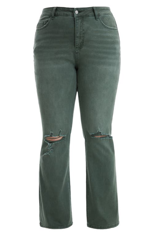 BAYEAS BAYEAS EMILY HIGH WAIST DISTRESSED FLARE LEG JEAN