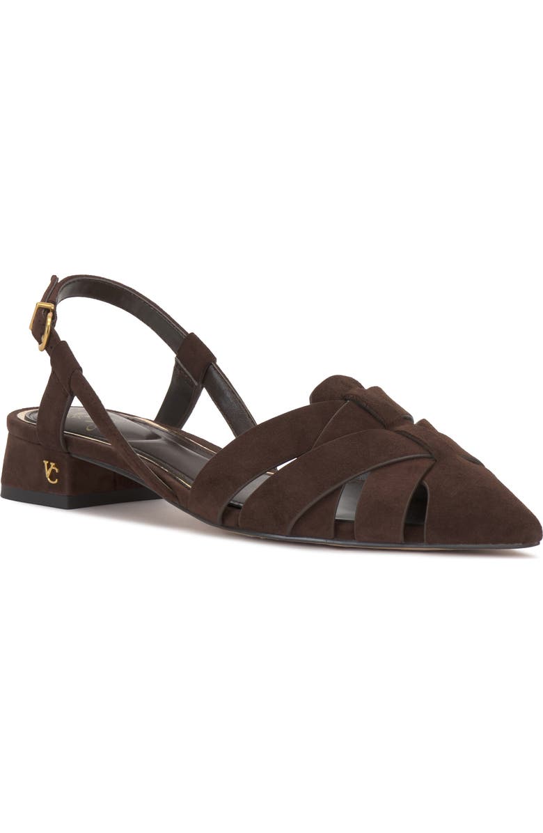 Vince Camuto Vinesha Slingback Pointed Toe Pump, Main, color, Brownie