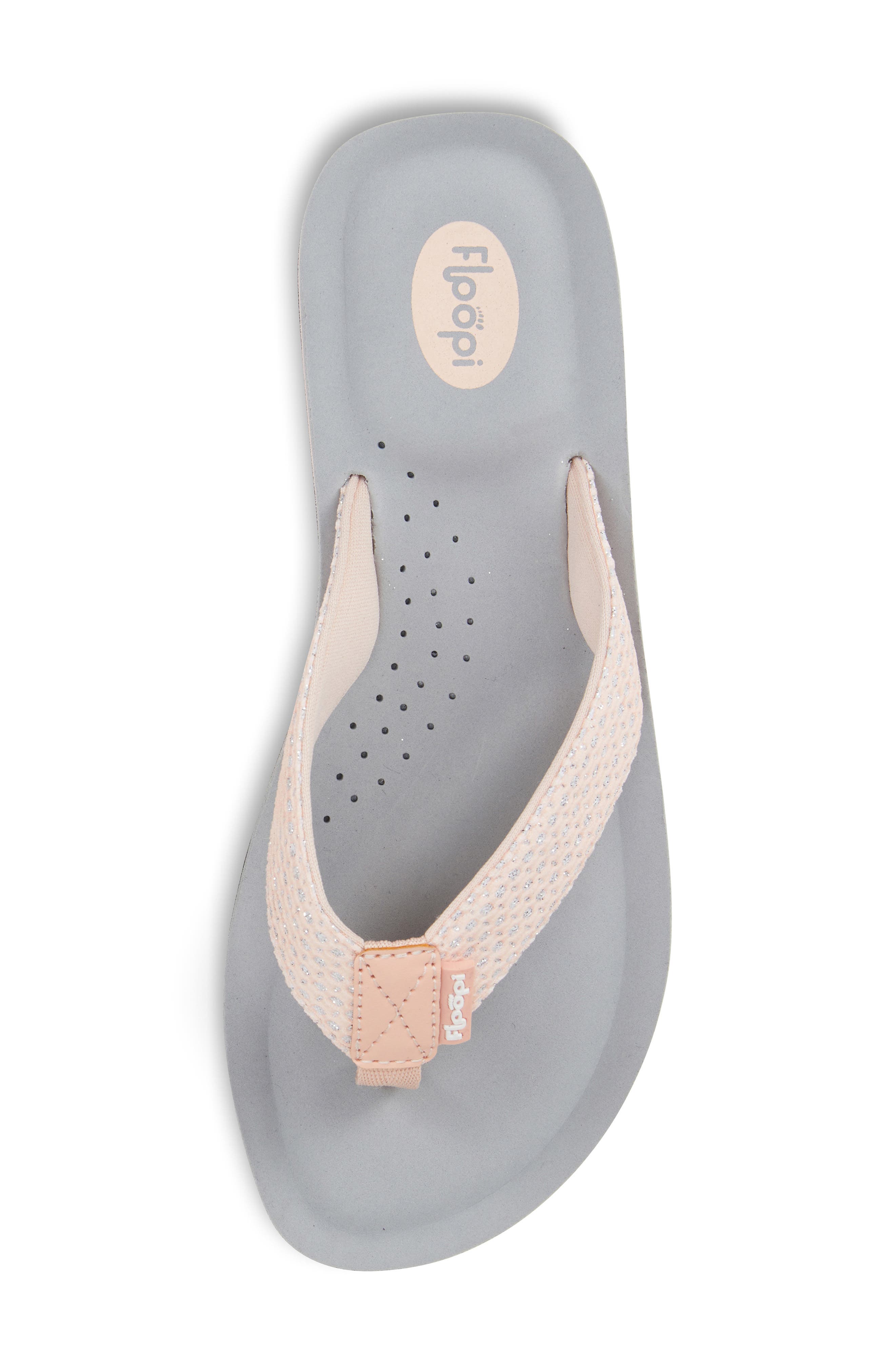 FLOOPI Sofia Sparkly Flip Flop, Alternate, color, Pale Beige