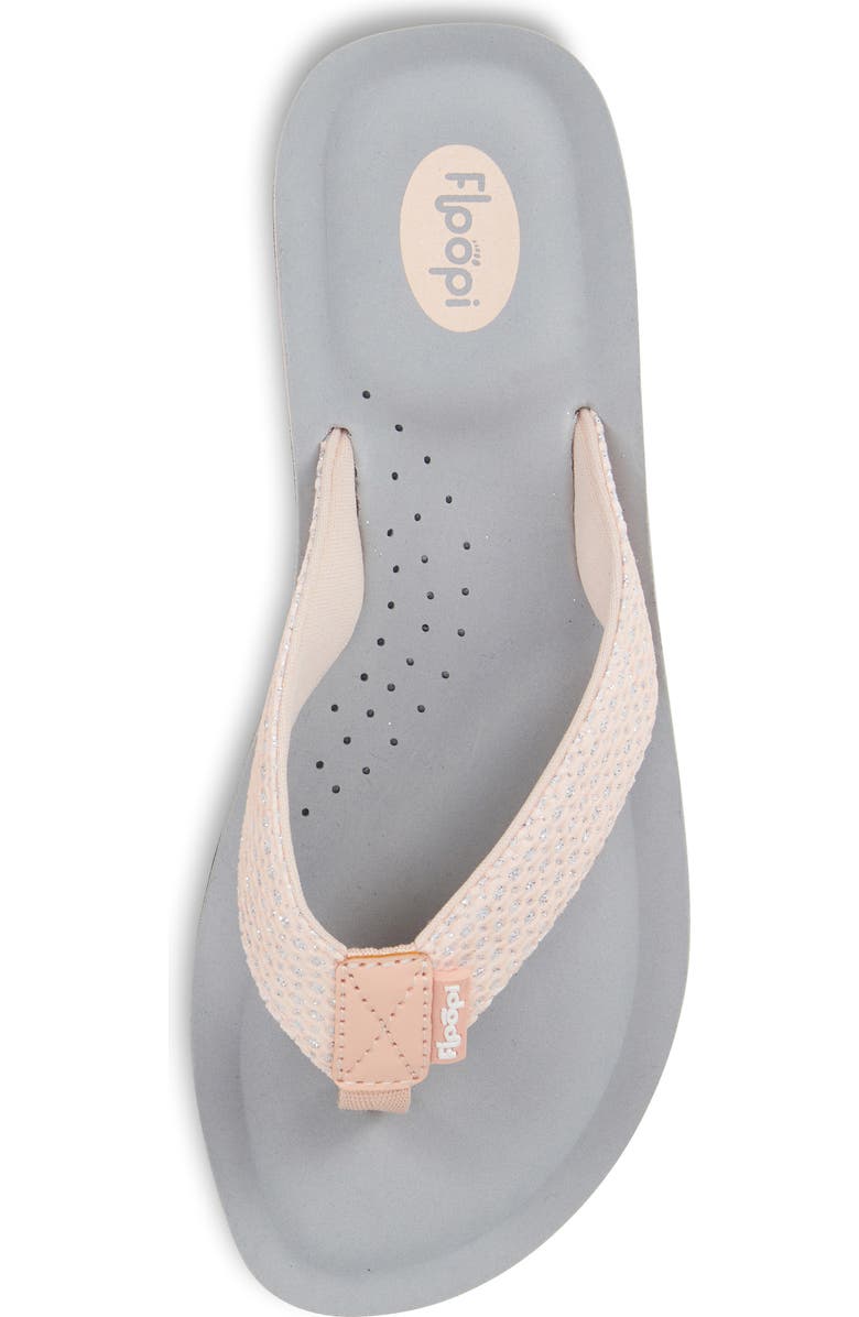 FLOOPI Sofia Sparkly Flip Flop, Alternate, color, Pale Beige