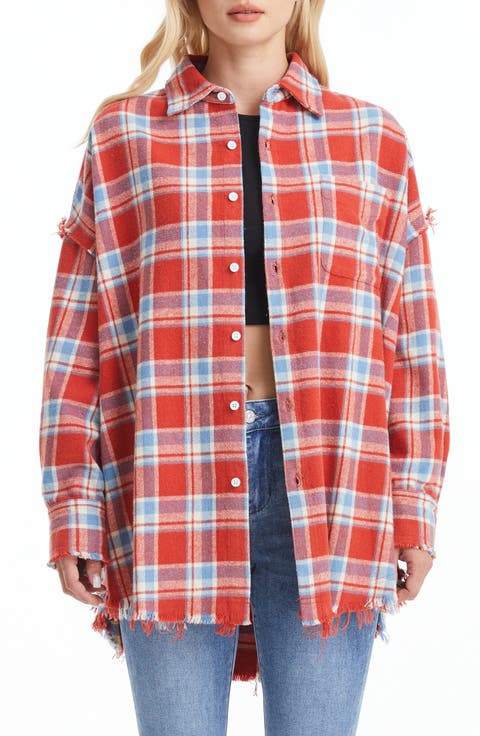 Plaid Cotton Shirt Jacket