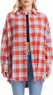 Bayeas Plaid Cotton Shirt Jacket