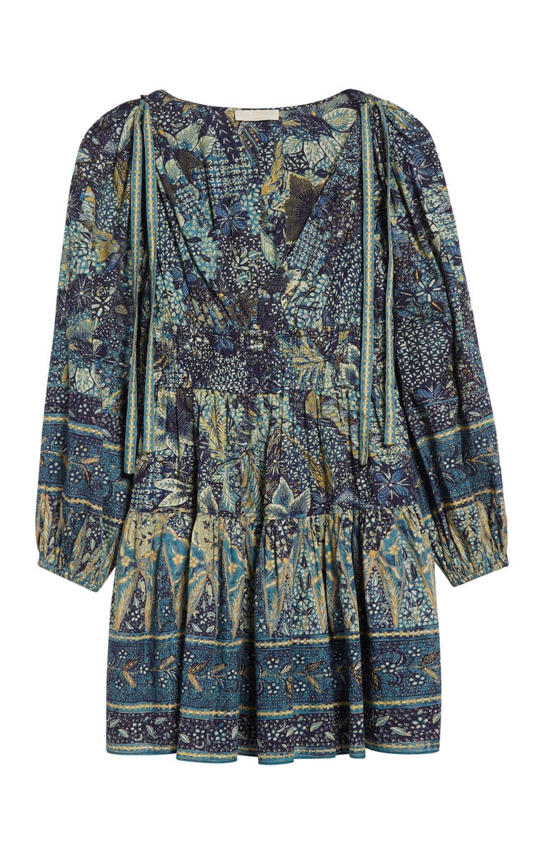 Ulla Johnson Anika Floral Print Long Sleeve Minidress, Alternate, color, Portofino