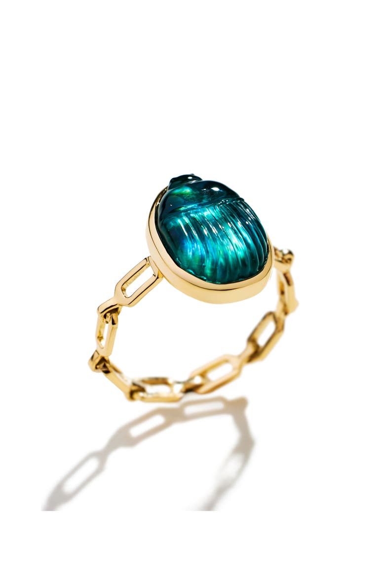 Giada Chain Ring, Main, color, GREEN