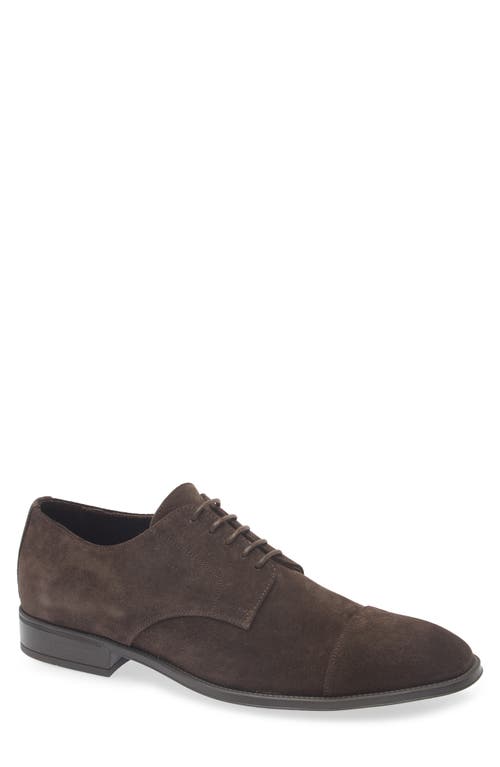 Canali Cap Toe Derby In Animal Print