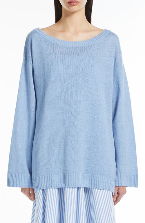 Mm Dandy Linen Sweater In Light Blue