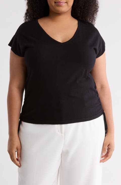 Side Tie Cinched Top (Plus)