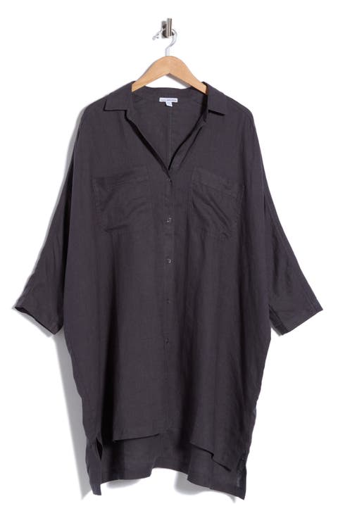 Long Sleeve Linen Shirtdress