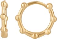 Spero London Seven Bead Sterling Silver Hoop Earrings