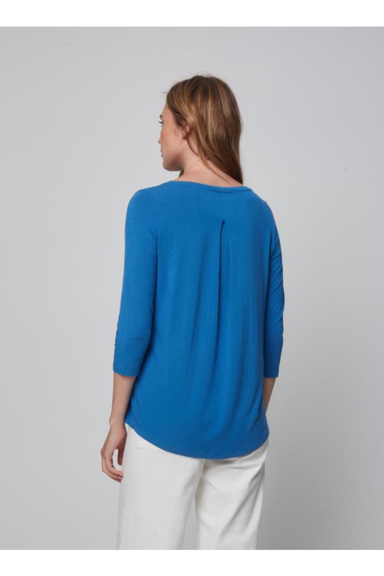 Soft Touch 3/4 Sleeve Crewneck, Alternate, color, MILK