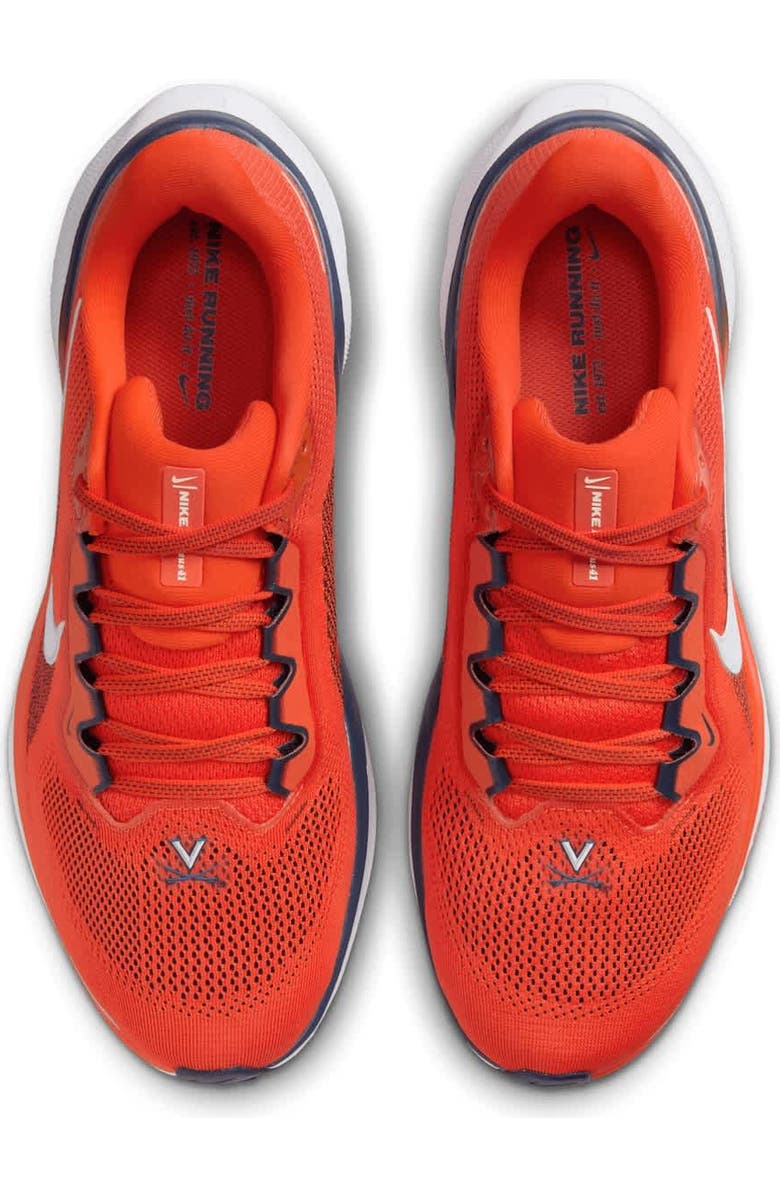 Nike Unisex Nike Orange Virginia Cavaliers Zoom Pegasus 41 Running Shoes, Alternate, color, Orange