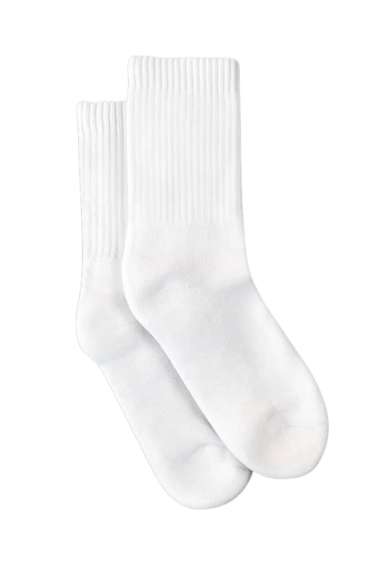 Luxe Organic Pima Cotton Socks, Main, color, White