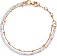Astley Clarke Gold Fine Biography Mother Of Pearl Bracelet