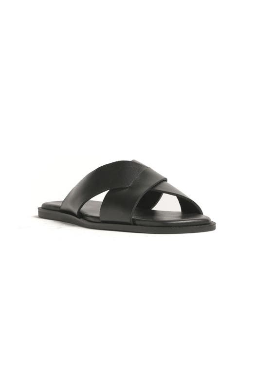 Anthony Veer Amalfi Sandal, Main, color, Obsidian Black