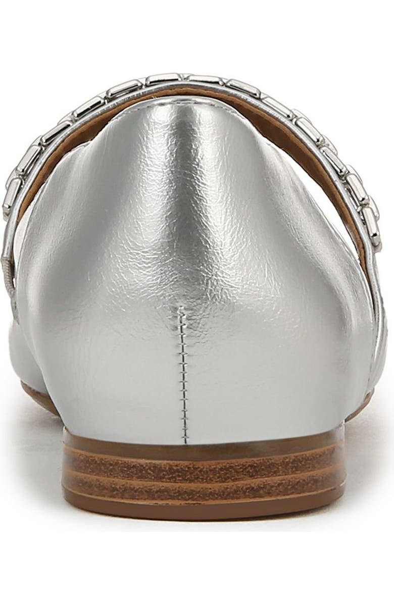 Naturalizer Kelly Chain Mary Jane Flat, Alternate, color, Silver Faux Leather