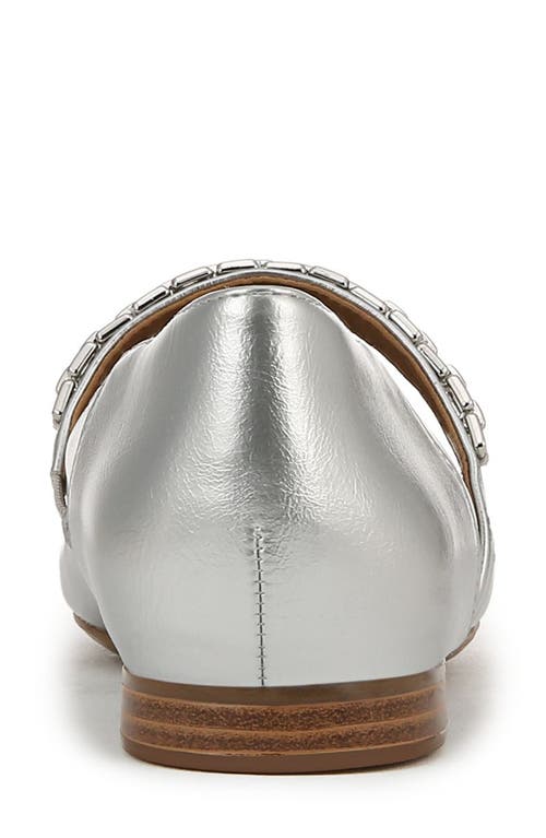 Naturalizer Maxwell-mj Mary Jane Flats In Silver Faux Leather