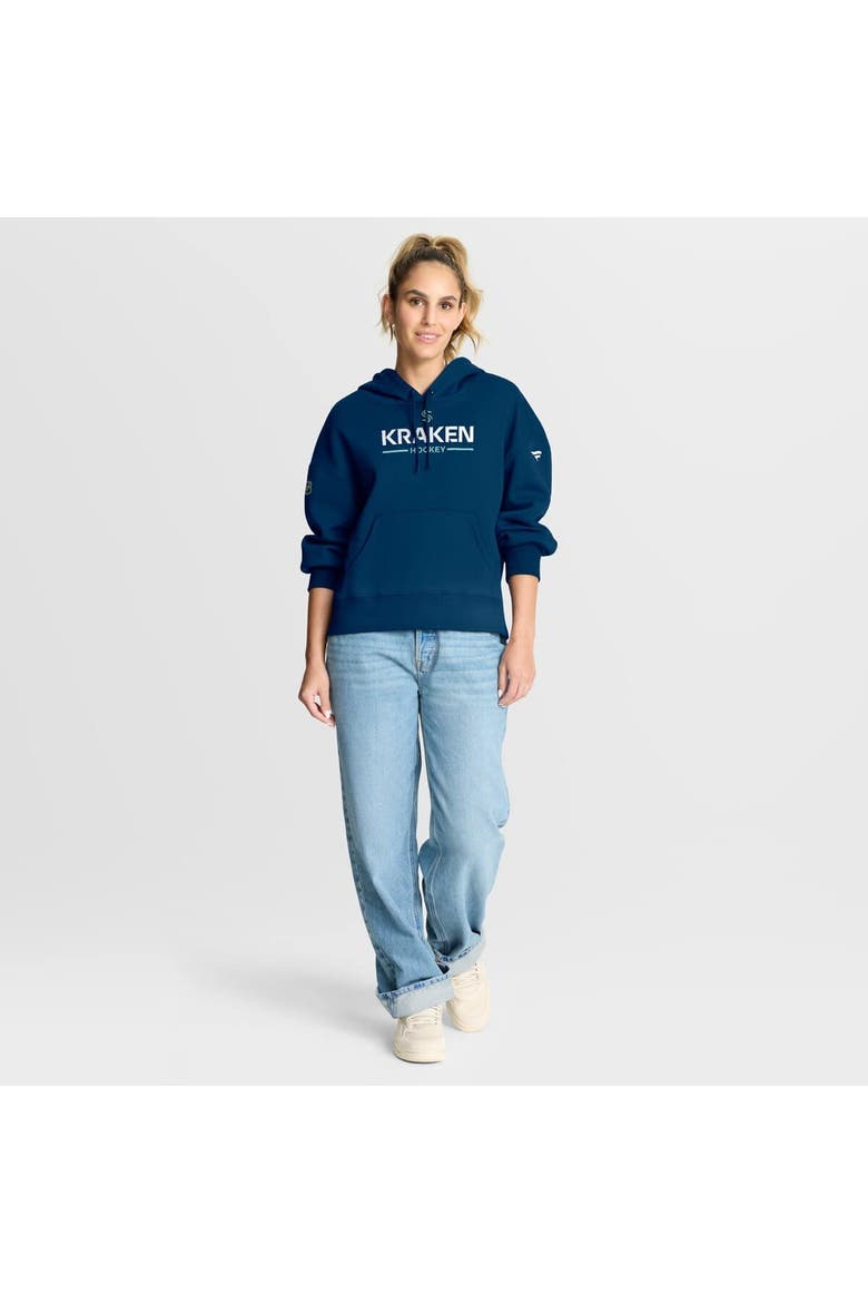Women's Fanatics Deep Sea Blue Seattle Kraken Authentic Pro Primary Pullover Hoodie, Alternate, color, Navy