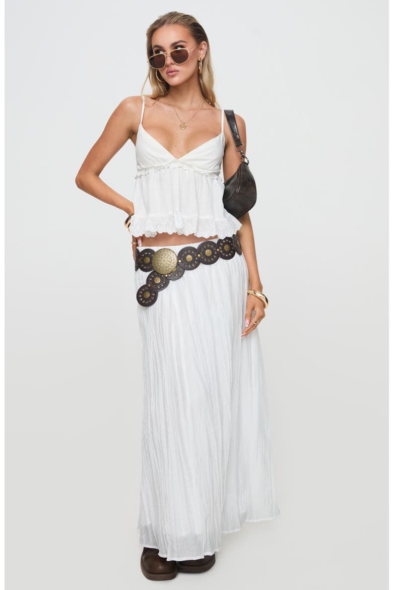 To One's Liking Eyelet Babydoll Camisole, Alternate, color, WHITE