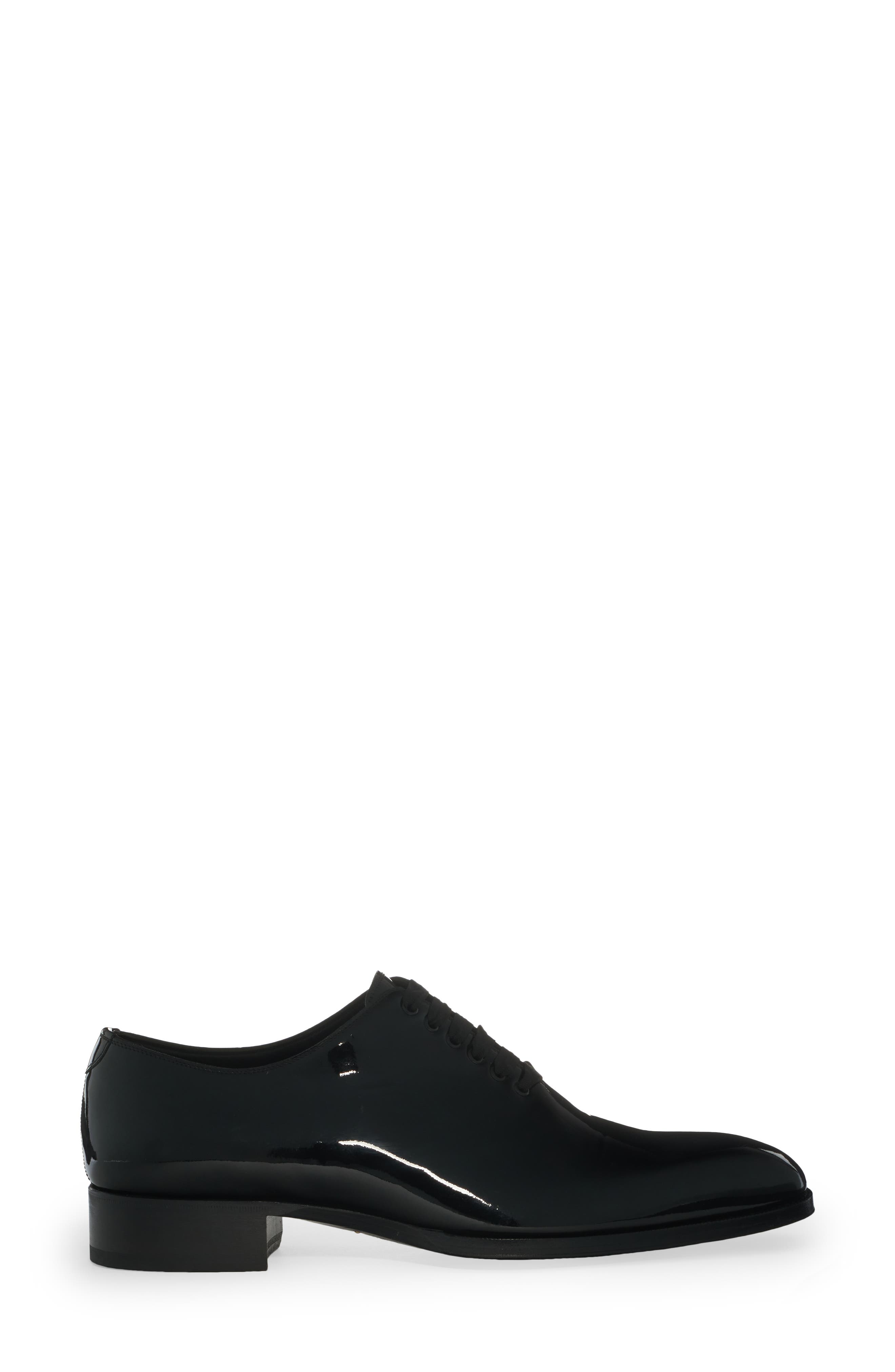 TOM FORD Patent Leather Oxford, Alternate, color, Black